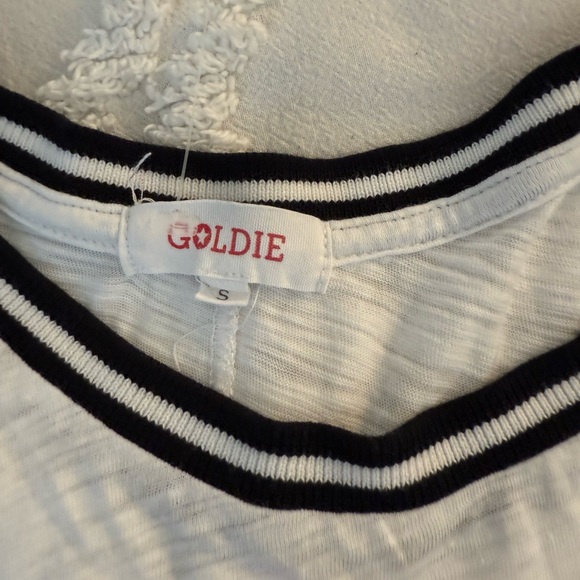 Goldie Classic White Tee with Black Trim - Picture 2 of 8